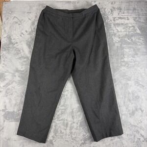 Vintage EMANUEL UNGARO Liberte Wool Blend Gray Trousers Pants Size 16